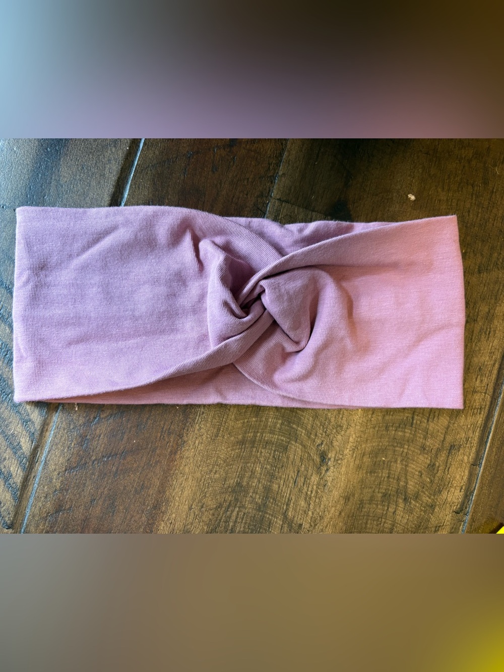 Handmade Organic Cotton Twist Headband in Lavender — like New!